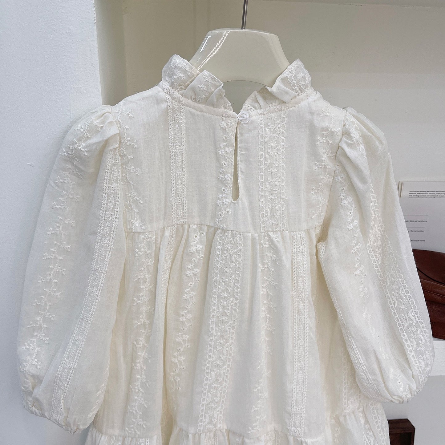 Spring and Autumn Girls' Dress, New Embroidered Flower Long Sleeve Versatile Princess Dress for  Drop Shipping